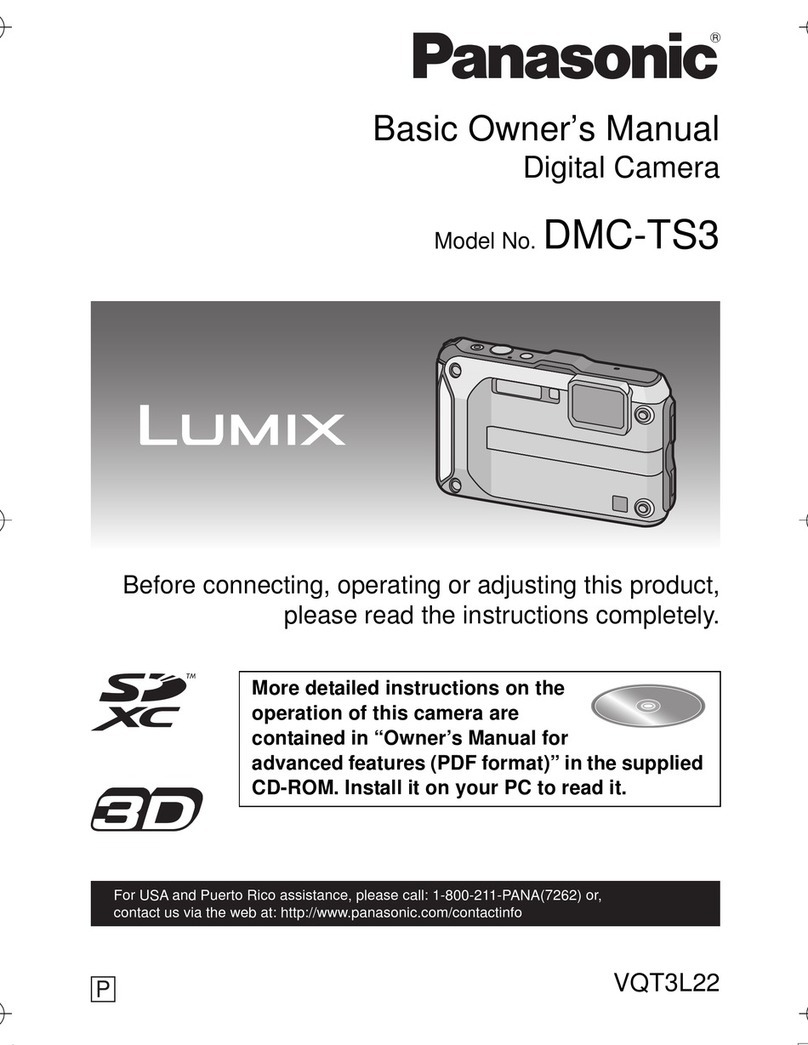 Panasonic DMC-TS3D Installation and service instructions