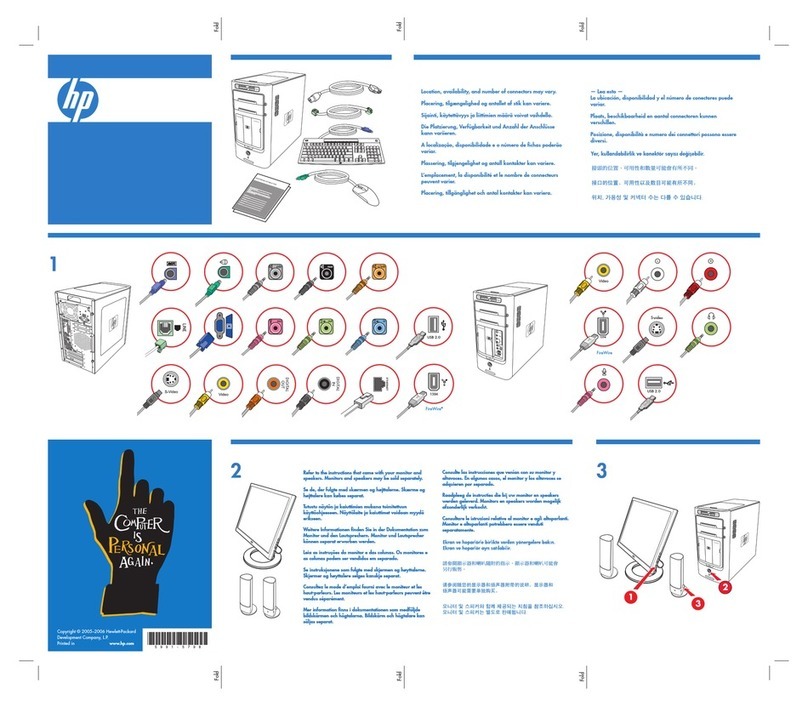 HP Pavilion w5500 - Desktop PC Specification sheet