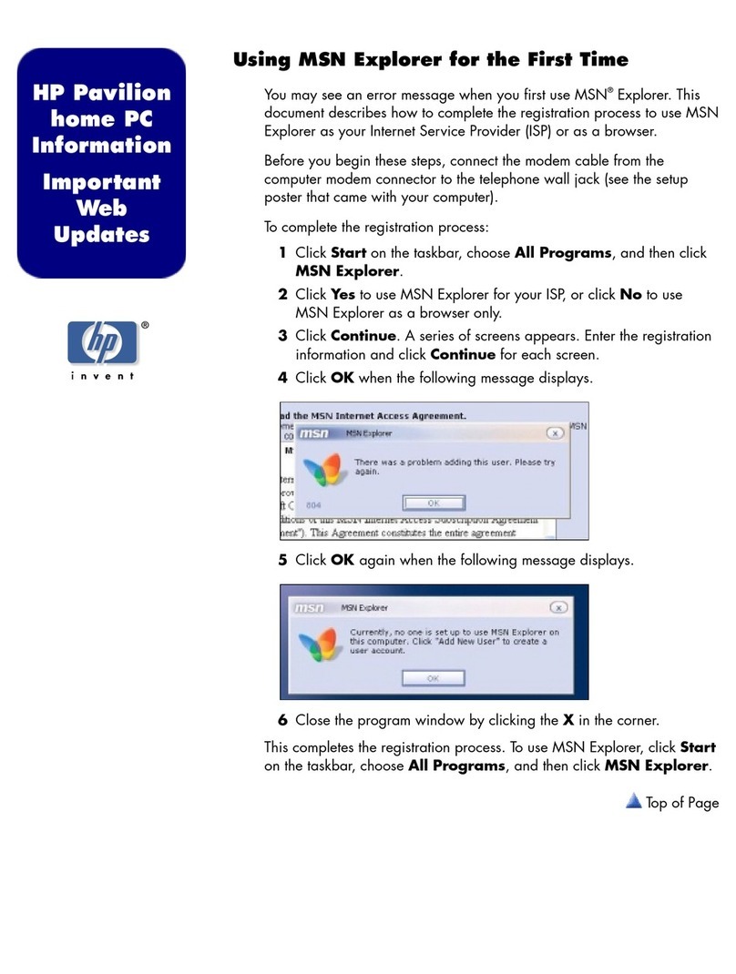 HP Pavilion xg900 - Desktop PC Installation and operating instructions HP Pavilion xg900 - Desktop PC Installation and operating instructions