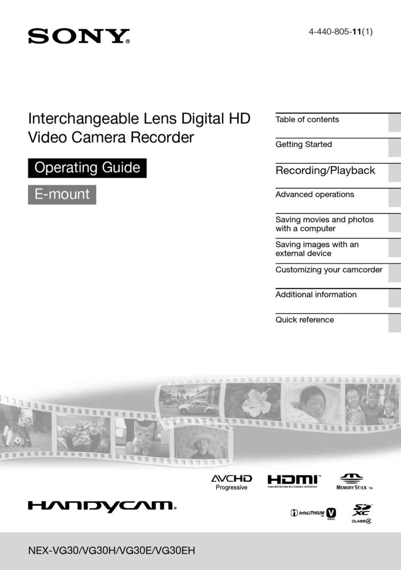 Sony NEX-VG30E Installation instructions manual