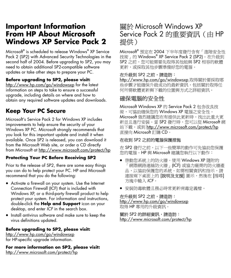 HP Pavilion w1000 - Desktop PC Important information