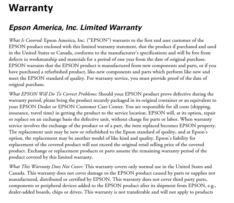 Epson 1680 - Expression Special Edition Warranty