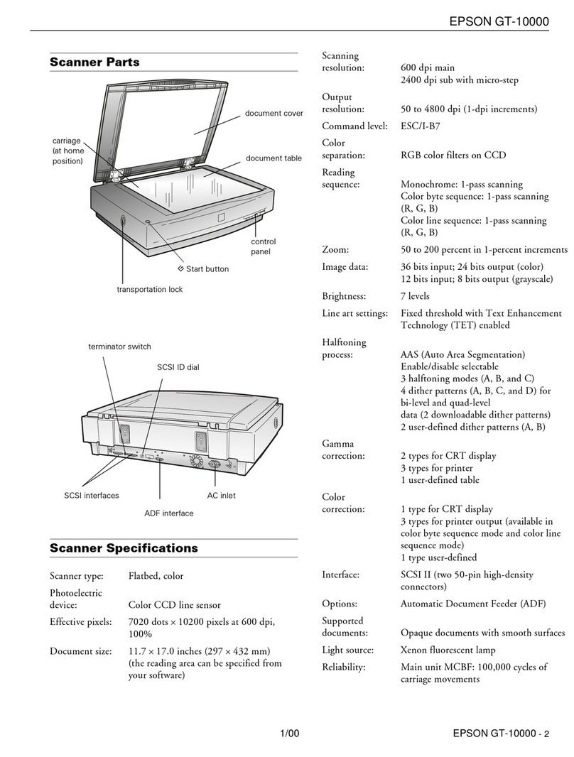 Epson B107011F - GT 10000 Installation and operation manual Epson B107011F - GT 10000 Installation and operation manual