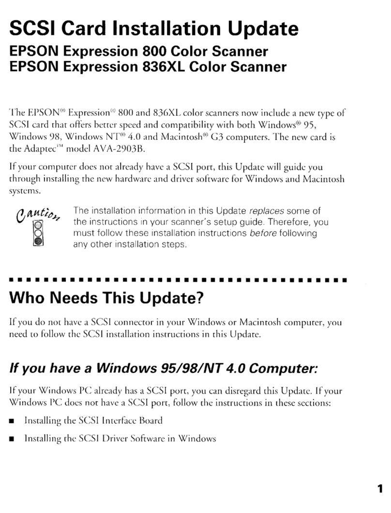 Epson 836XL - Expression - Flatbed Scanner SCSI Card Installation Update