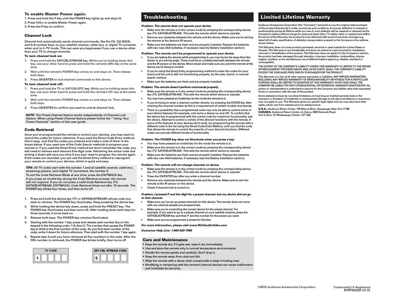 RCA RCRPS02GR User manual