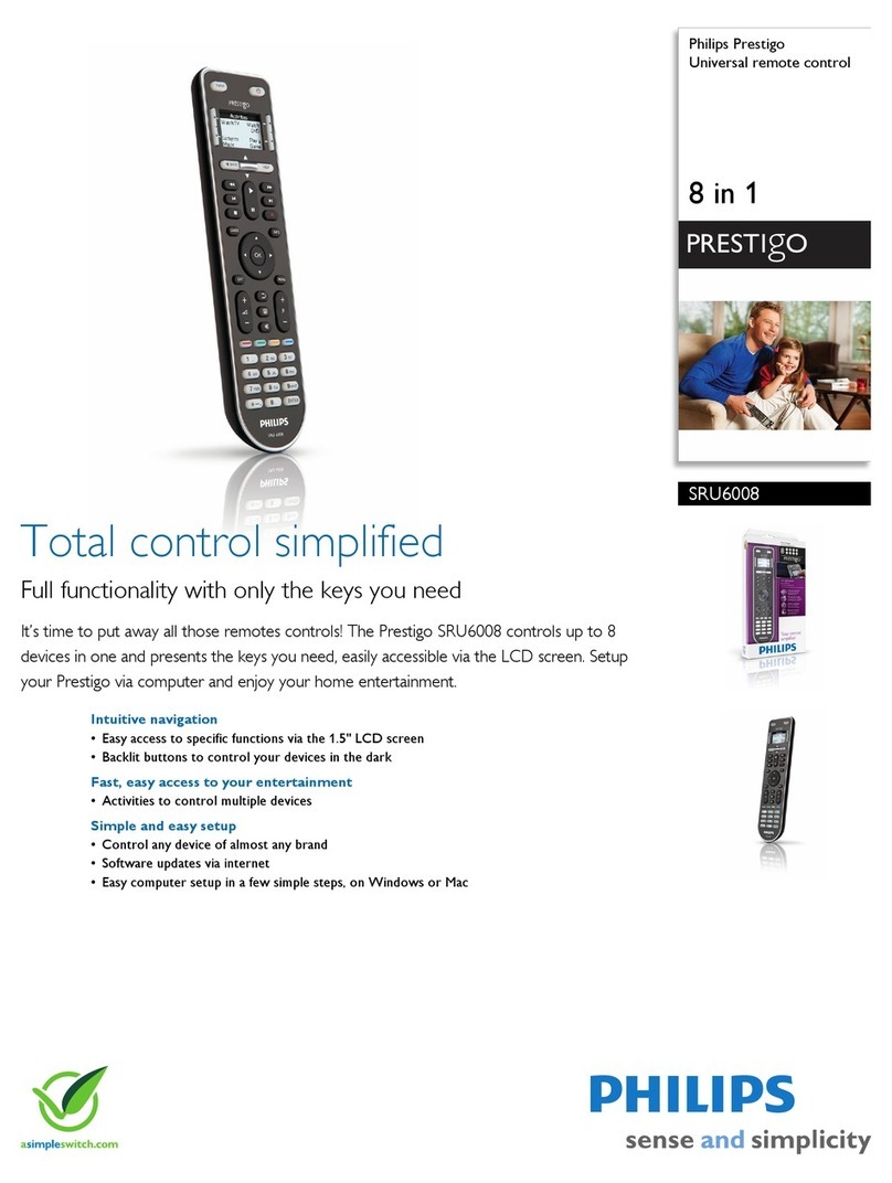 Philips Prestigo SRU6008 User manual