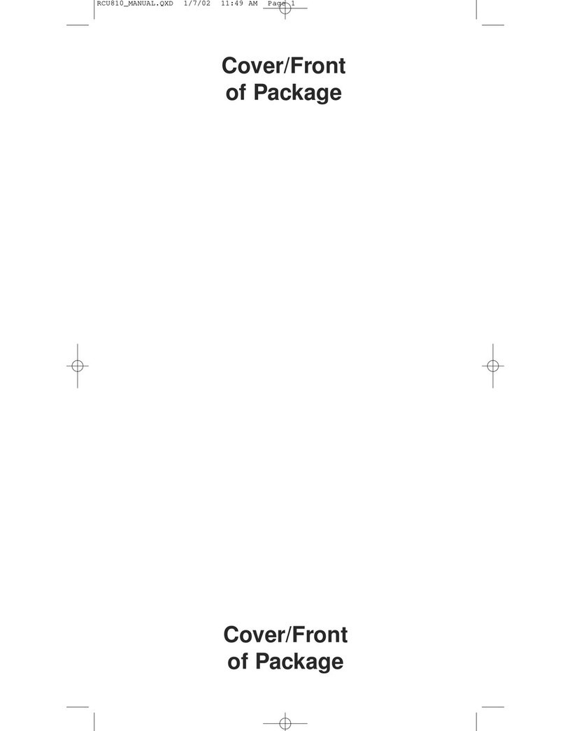 RCA RCU810 - Learning Universal Remote Control user guide