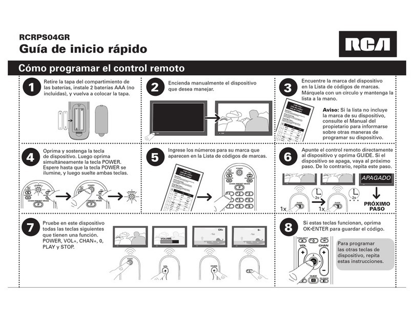 RCA RCRPS04GR Parts list manual