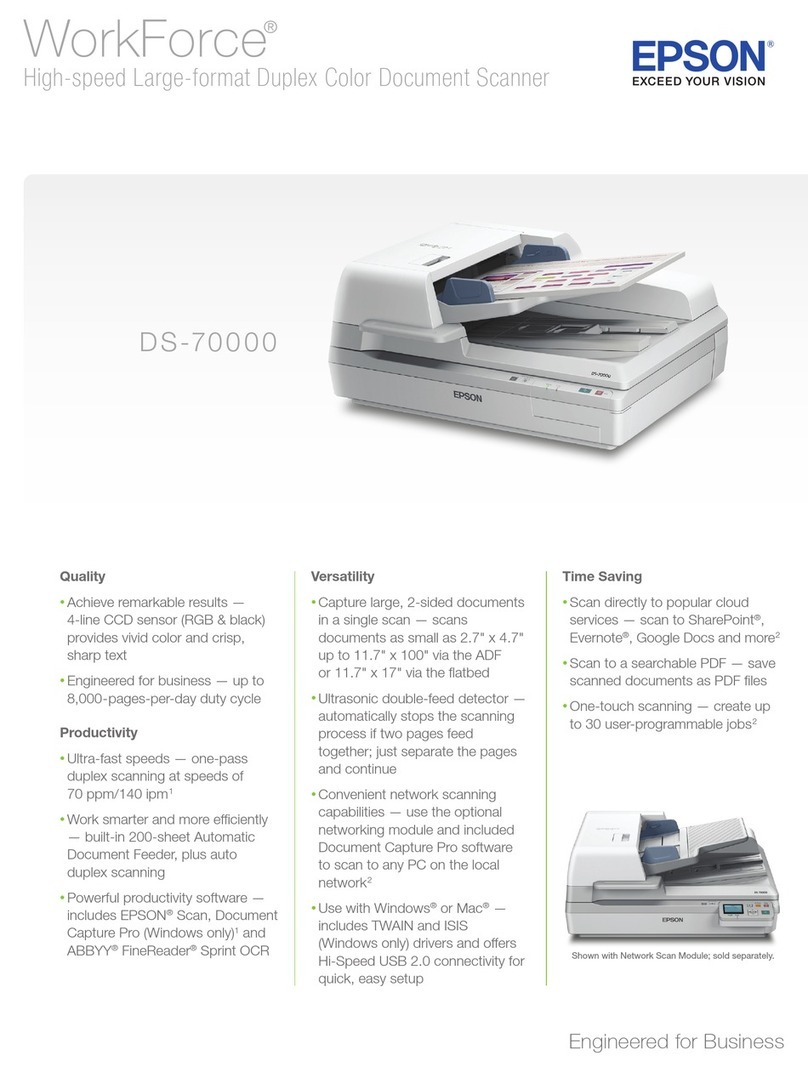 Epson DS-70000 WorkForce DS-70000 Installation instructions