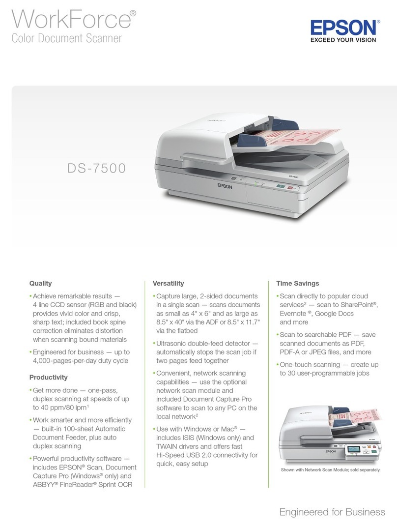 Epson DS-7500 WorkForce DS-7500 Installation instructions