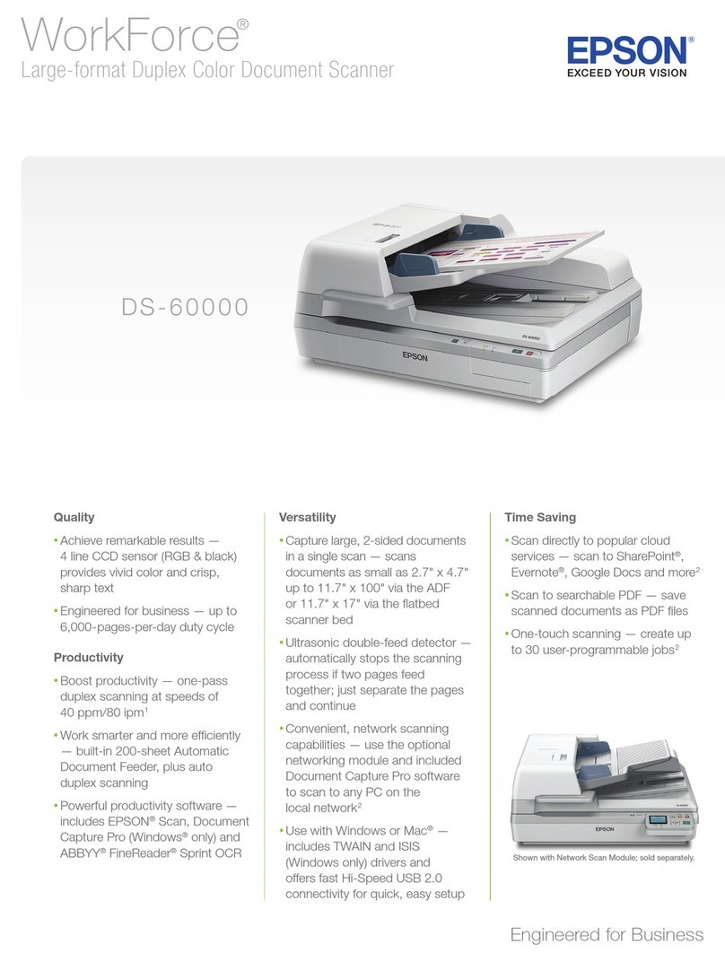 Epson DS-60000 WorkForce DS-60000 Installation instructions