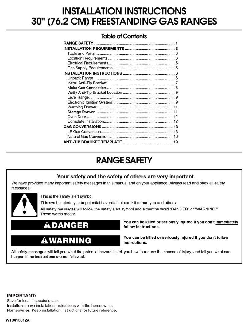 Maytag MGR7665WB - Gas Range User manual