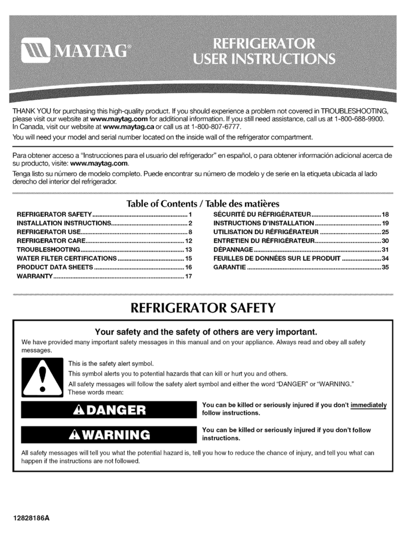 Maytag MFI2569VEW - Full-Depth Bottom Mount... User manual