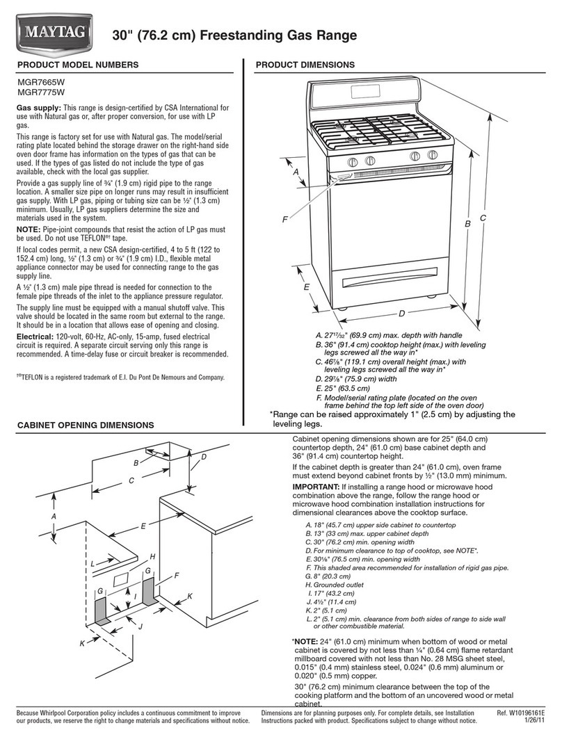 Maytag MGR7665W Parts list manual Maytag MGR7665W Parts list manual