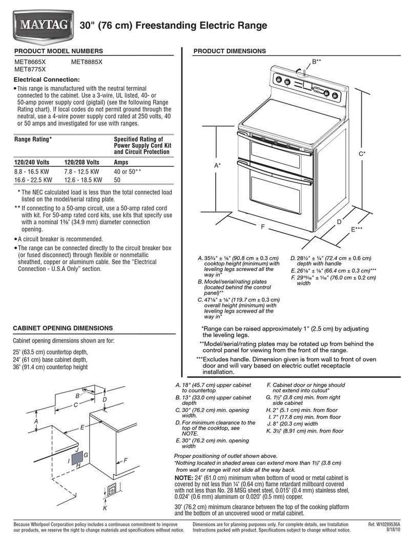 Maytag Gemini MET8665X User instructions