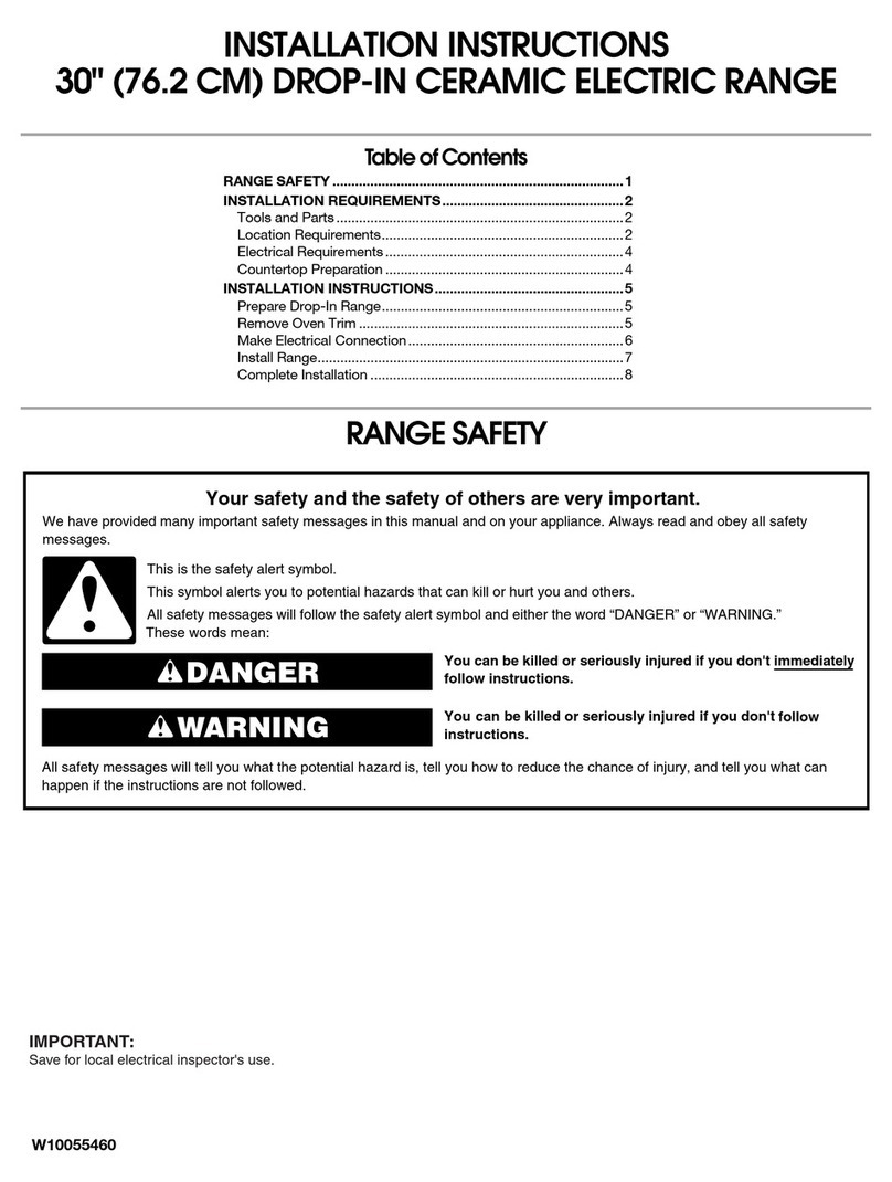 Whirlpool RS696PXGQ installation instructions