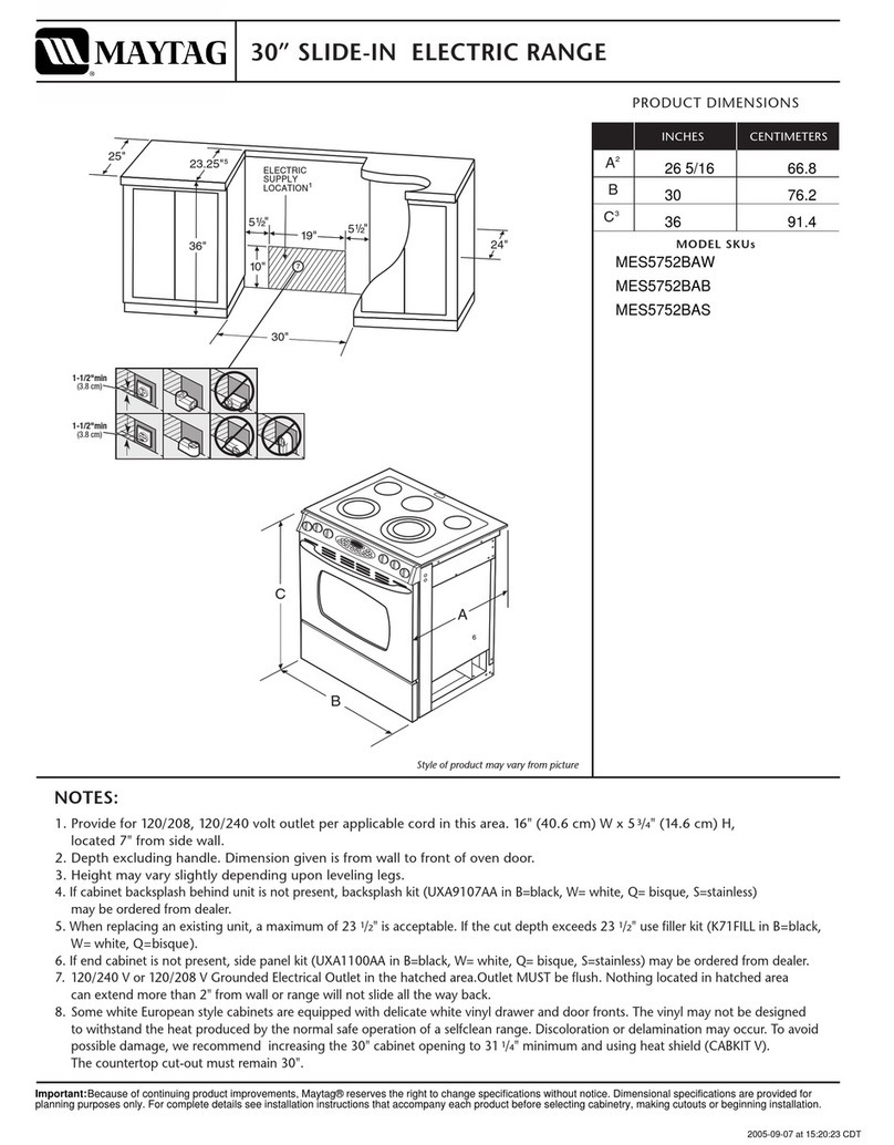 Maytag MES5752BAW Parts list manual