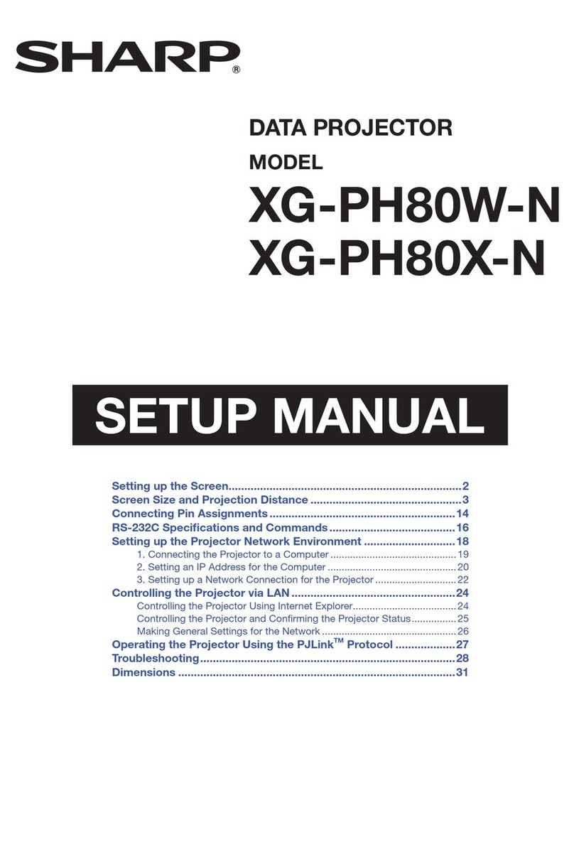 Sharp Conference Series XG-PH80X-N User guide