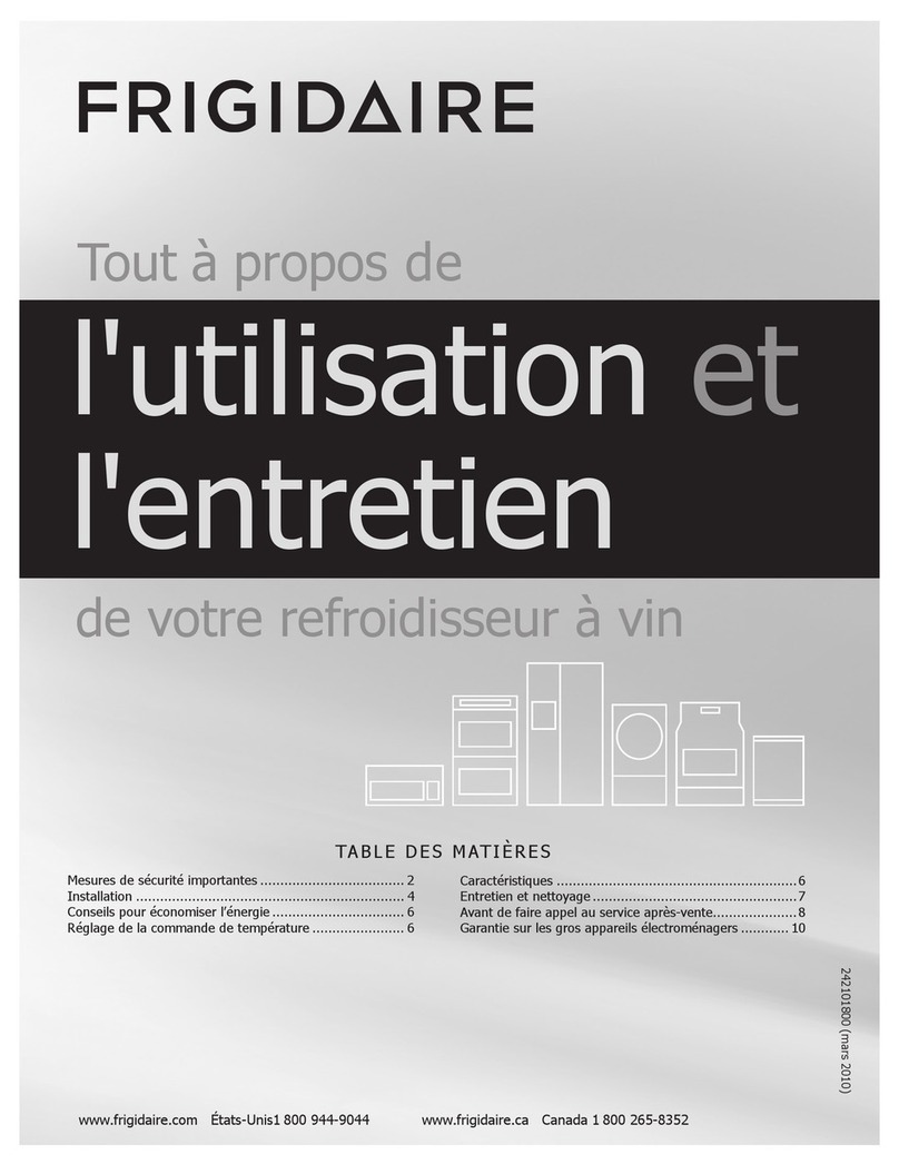 Frigidaire FFWC35F4LB l'utilisation et l'entretien