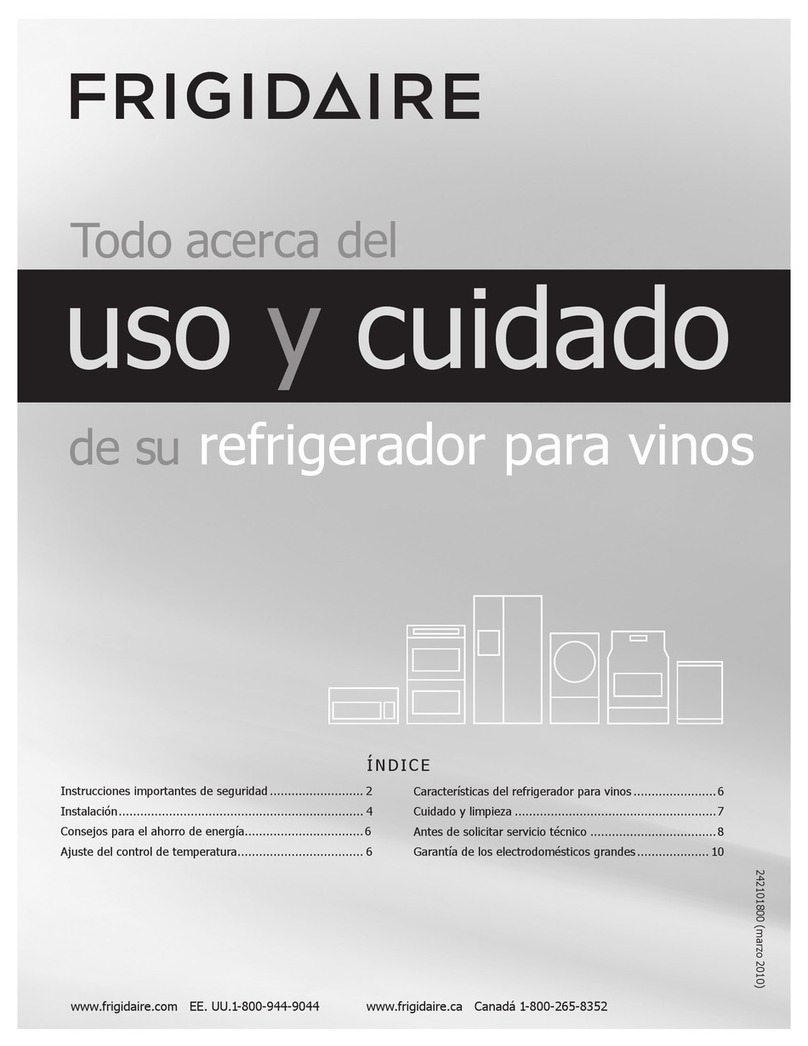 Frigidaire FFWC35F4LB uso y cuidado
