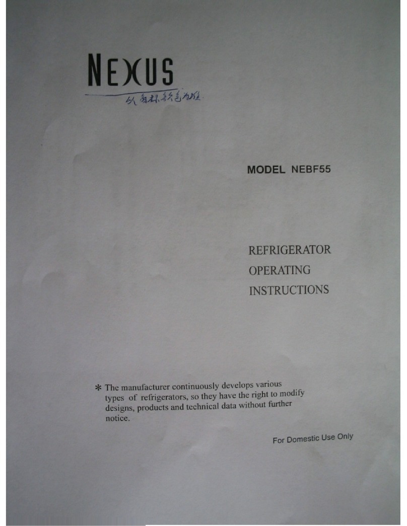Nexus HBF55 operating instructions