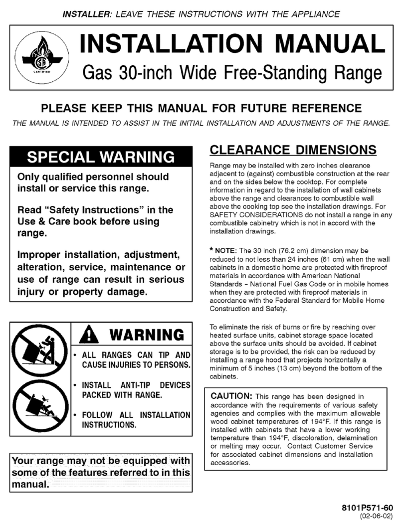 Maytag MGR5775QDW - 30 Inch Gas Range User manual