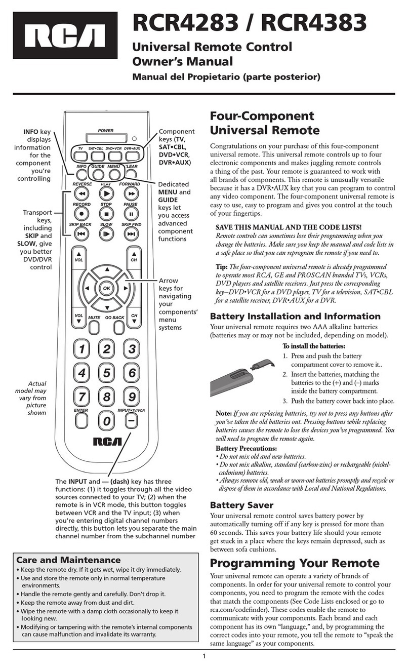 RCA RCR4383 User manual