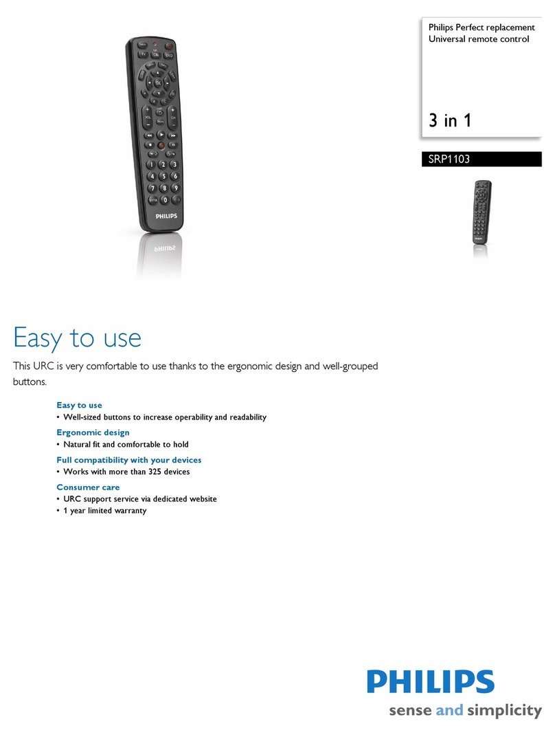Philips SRP1103 Specifications
