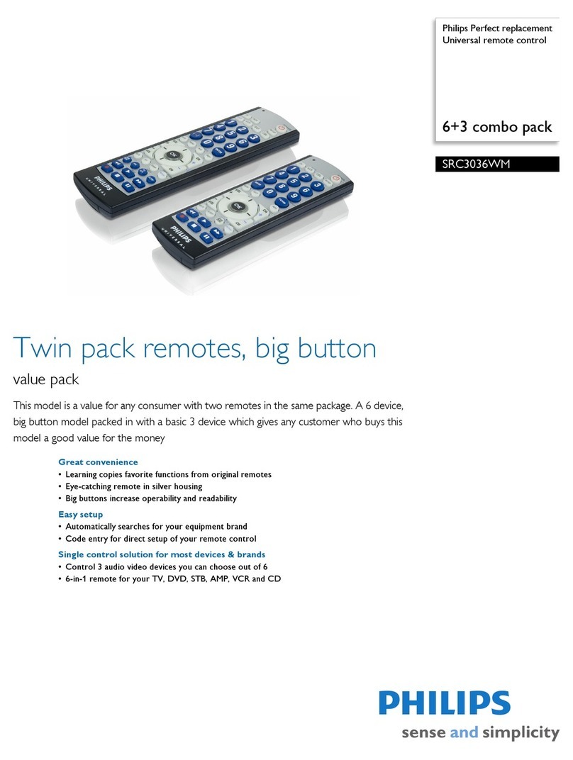 Philips Perfect replacement SRC3036WM User manual