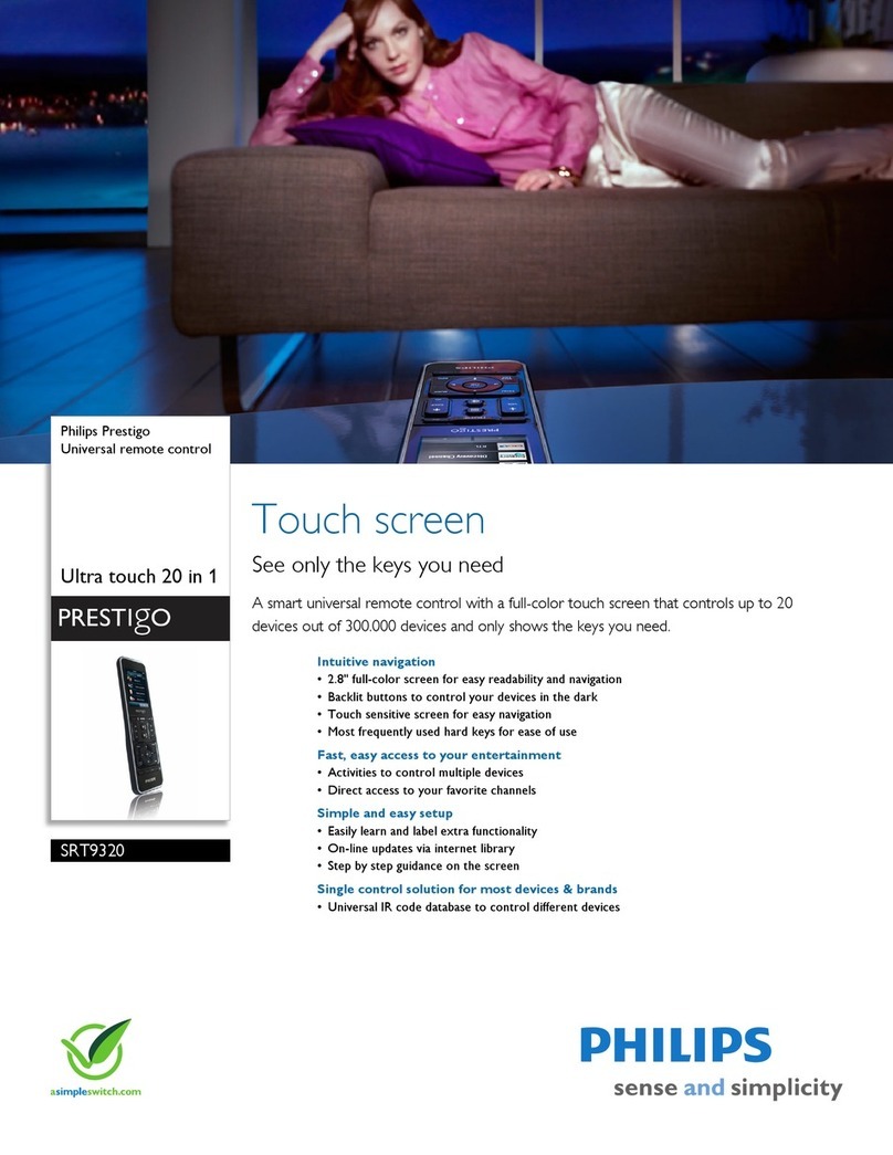 Philips Prestigo SRT9320 User manual