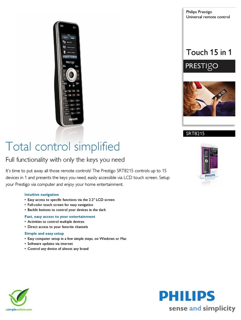 Philips Prestigo SRT8215/17 User manual