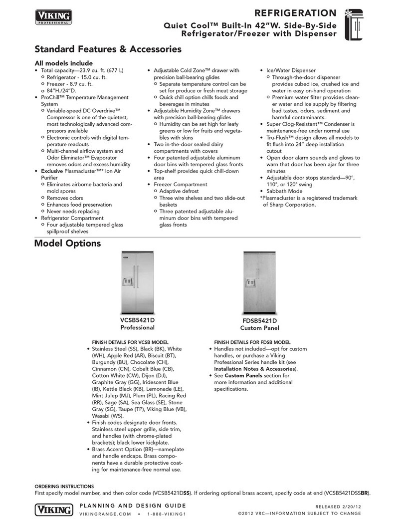 Viking FDSB5421D Series User manual Viking FDSB5421D Series User manual