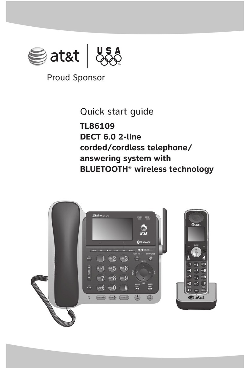 AT&T TL86109 User manual