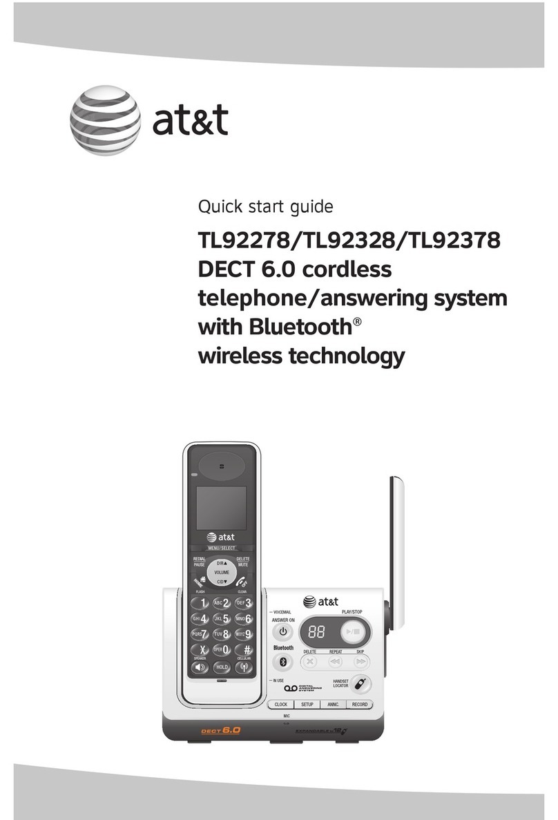 AT&T TL92278 User manual