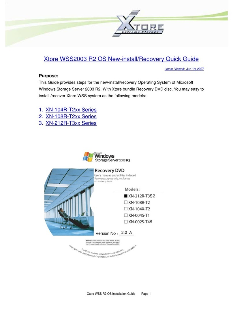 Xtore XN200 series XN-004-A1 User manual