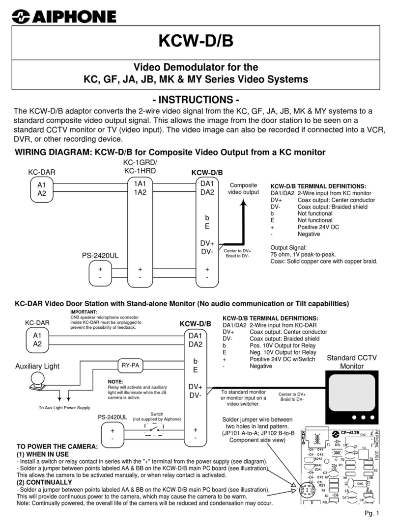 Aiphone KCW-D/B user guide