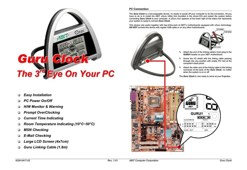 Abit GURU CLOCK User manual