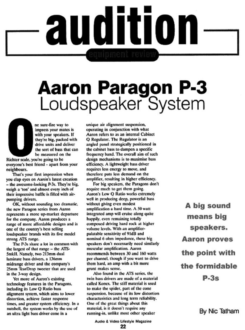 Aaron Paragon P-3 Review guide