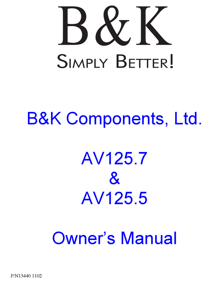 B&K AV125.5 owner's manual