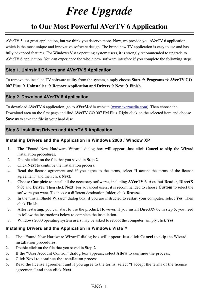Avermedia GO 007 FM Plus Manual