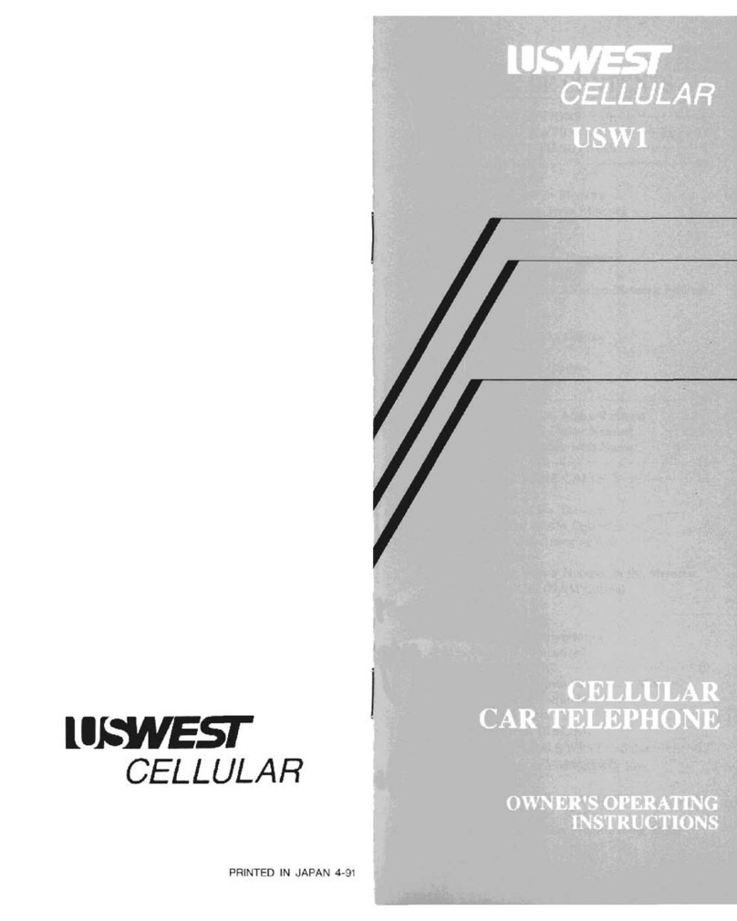 USWest USW1 Owner operating instructions USWest USW1 Owner operating instructions