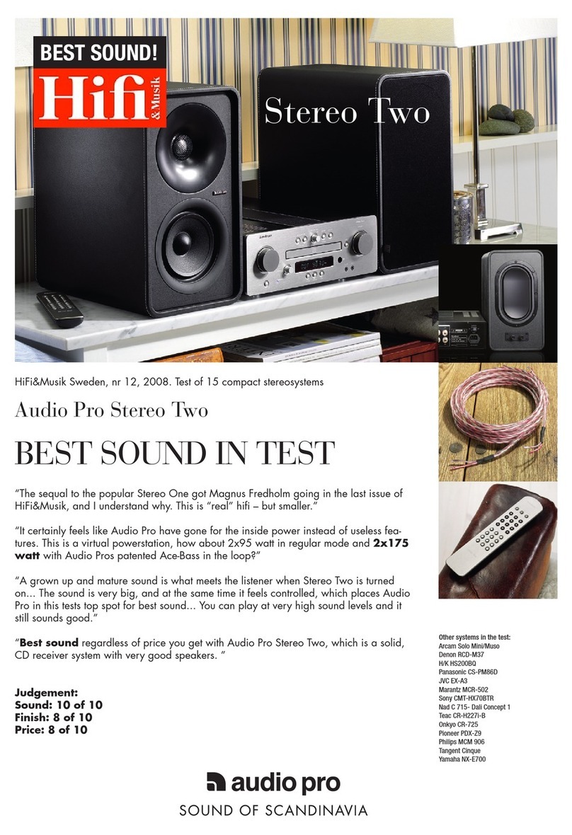 Audio Pro STEREO TWO User manual