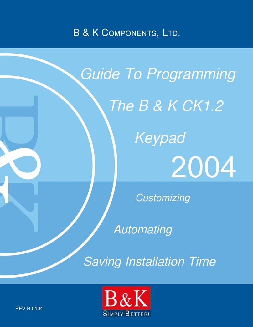 B&K CK1.2 Programming guide