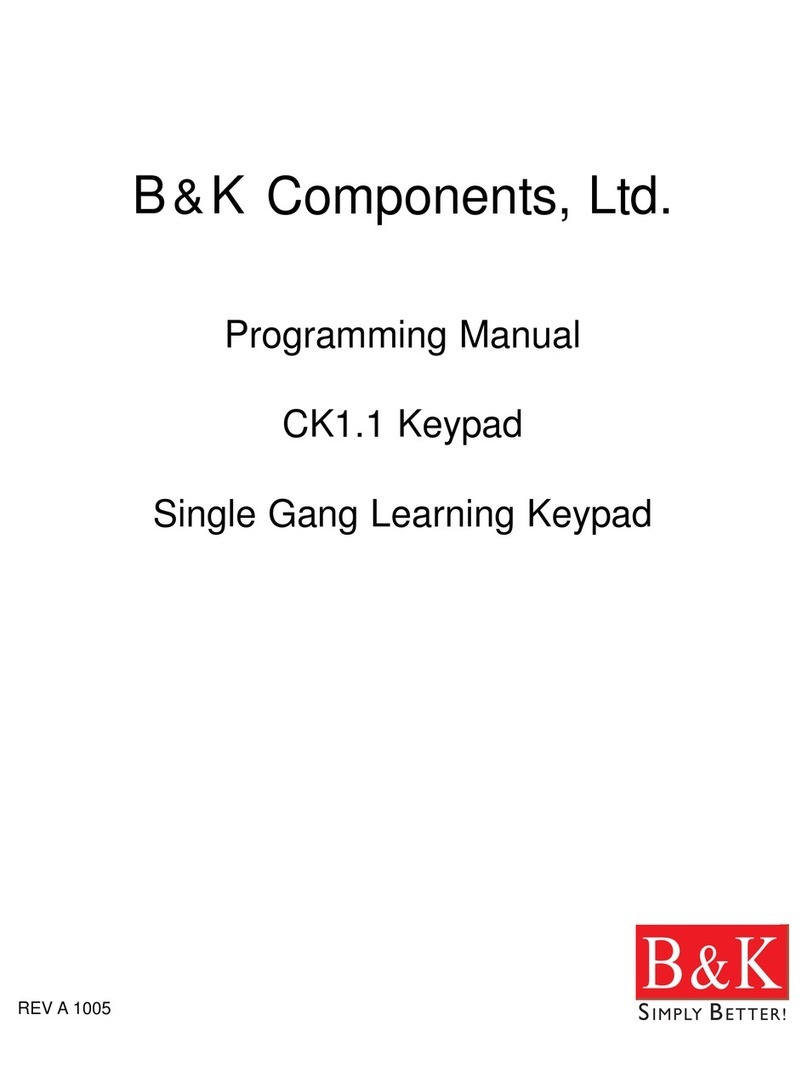 B&K CK1.1 Programming manual