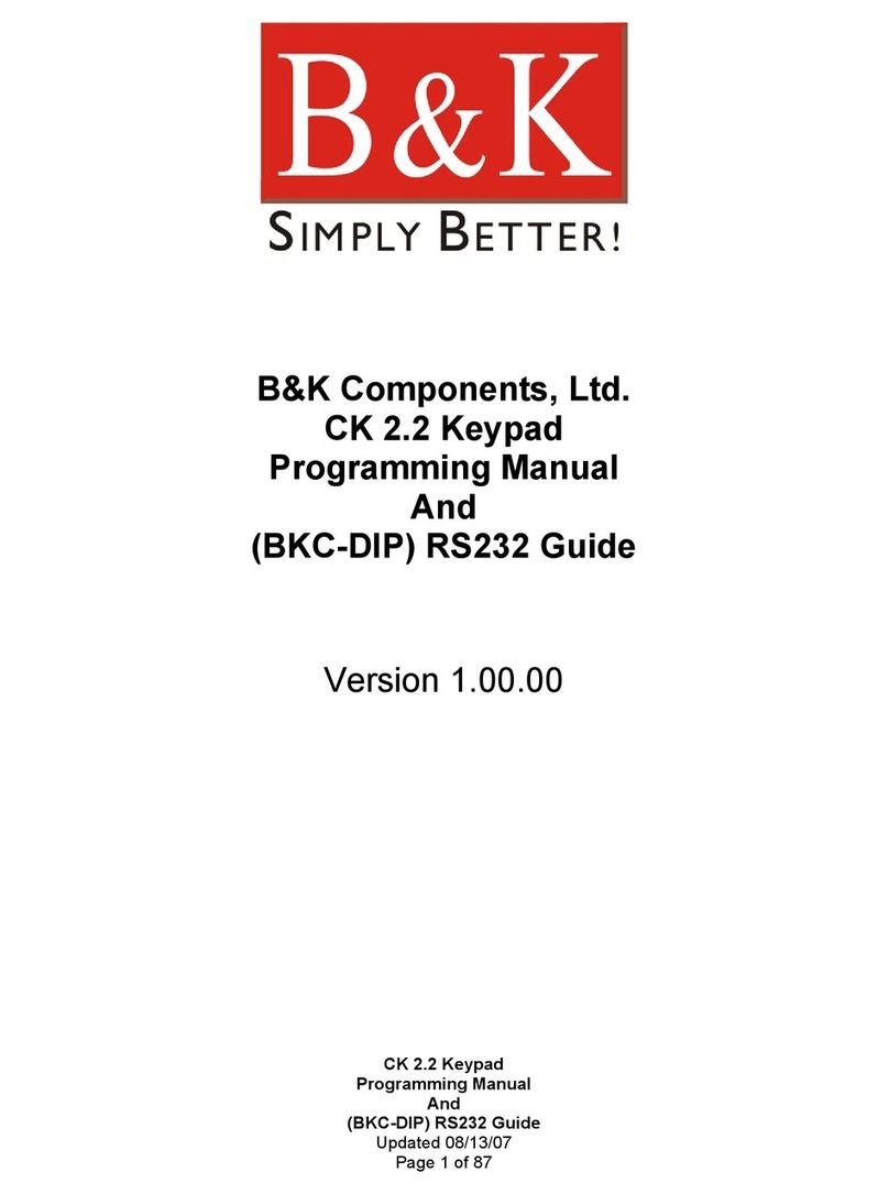 B&K CK2.2 Owner's manual