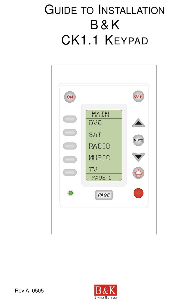 B&K CK1.1 Guide to installation