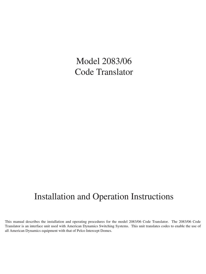 American Dynamics 2083/06 User manual