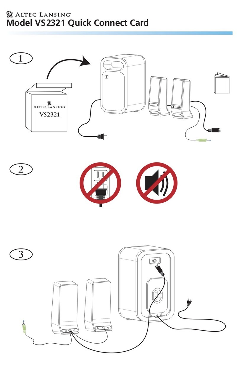 Altec Lansing VS2321 Parts list manual Altec Lansing VS2321 Parts list manual