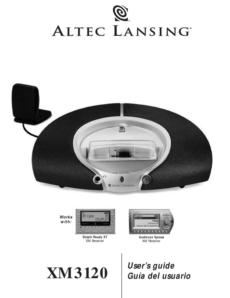 Altec Lansing XM3120 user guide