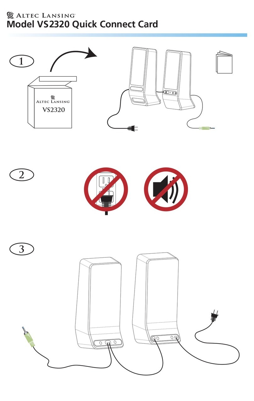 Altec Lansing VS2320 Connection guide